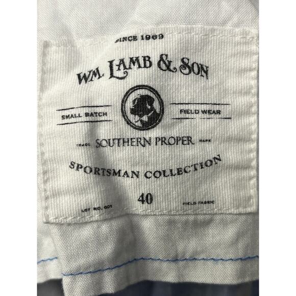 Southern‎ Proper Shorts Mens Sz 40 Blue Sportsman Collection Trout Print Chino - Picture 4 of 8